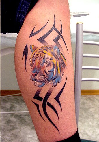 Фото и  значения татуировки Тигр. X_86bb11e4